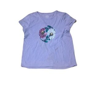 The Children's Place Lavender Short Sleeve Tee with Floral Sequin Design